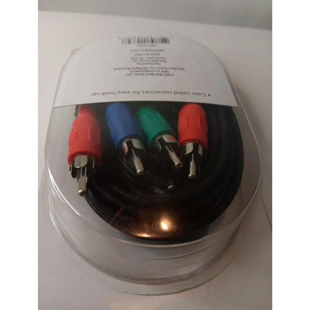 NEW ONN Color-Coded Component Video Cable 6ft High Quality Video 1080i HD